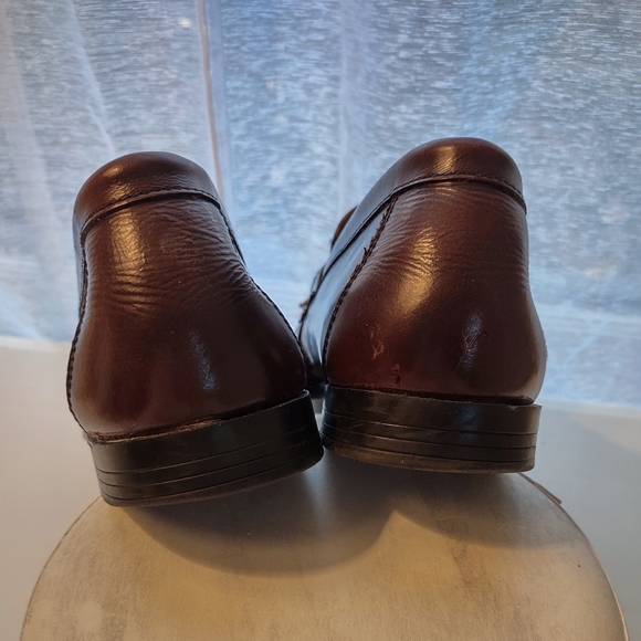 French Shriner Burgundy Tassel Loafers Men's 9W - Picture 5 of 8